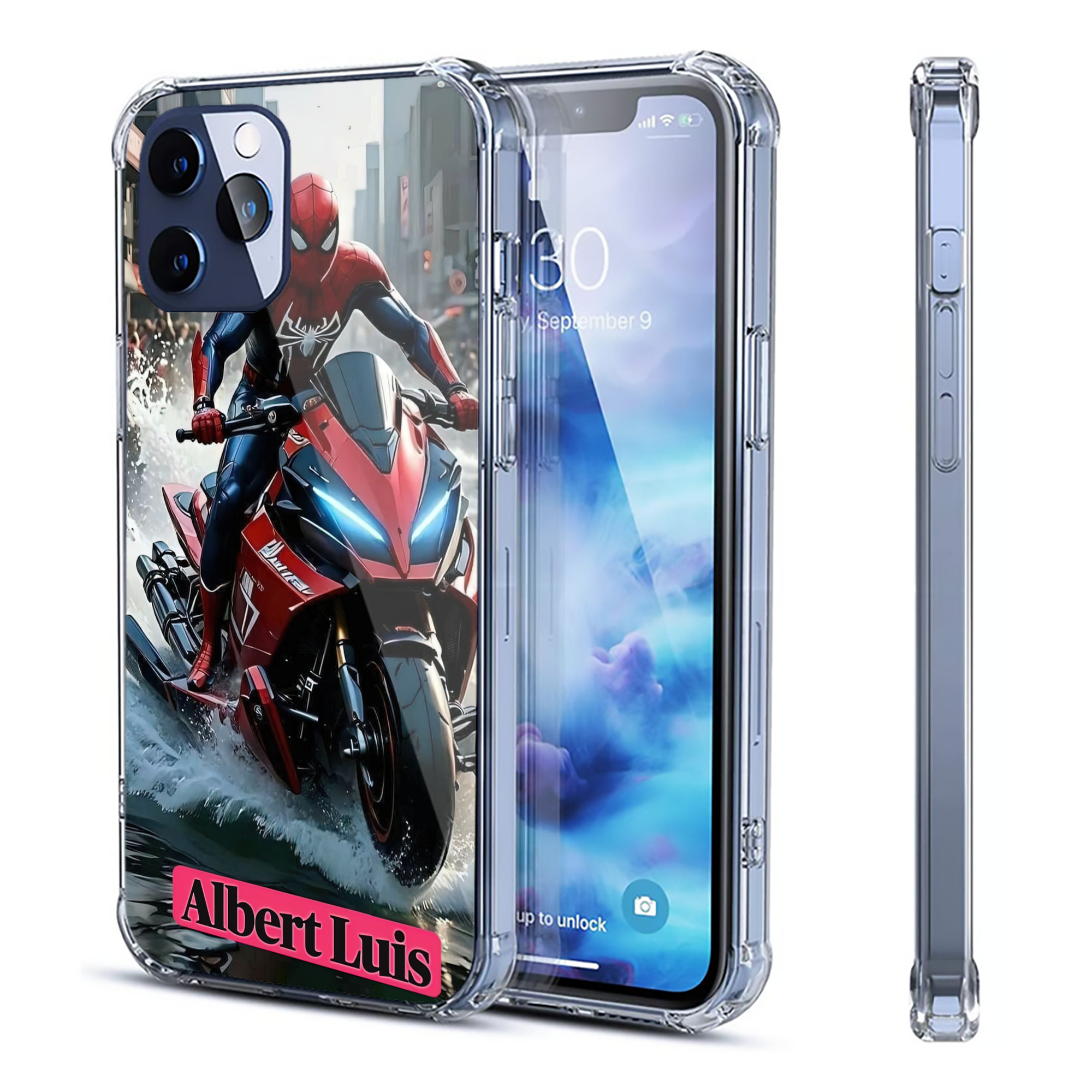 （画像用） Spider Man スパイダーマン 【iPhone 12シリーズ対応】透明スマホケース（クリアソフトケース）